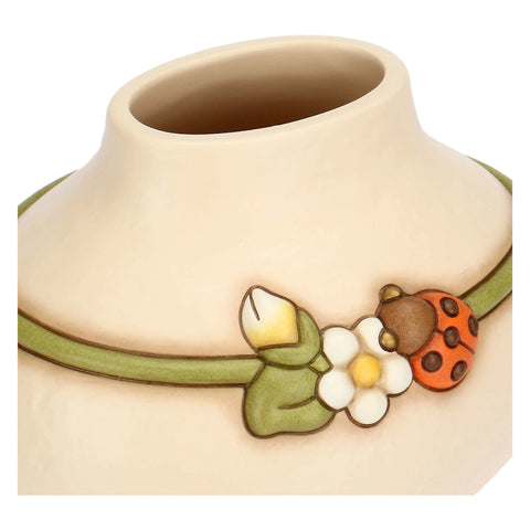 Vaso in ceramica con coccinella Country Bloom, medio
