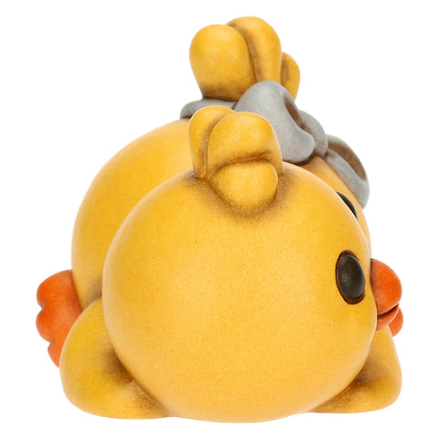 Pulcino Polly con fiocco in ceramica, piccolo