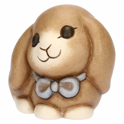 Coniglietto Roger con fiocco in ceramica, piccolo