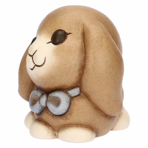 Coniglietto Roger con fiocco in ceramica, piccolo