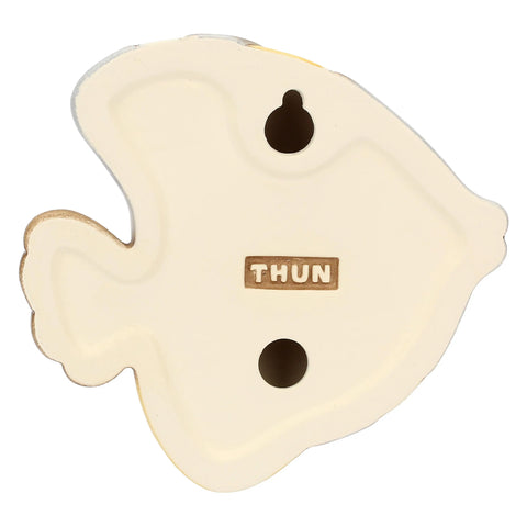 Formella 3D pesce a strisce in ceramica, piccola