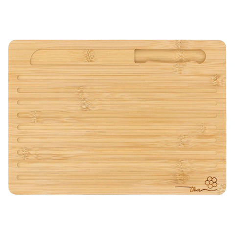 Set tagliere in legno e sacchetto porta pane Bloomia