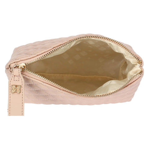 Pochette in ecopelle trapuntata, rosa Linea Sempre con me