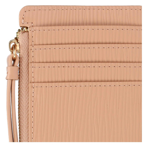 Porta carte in ecopelle medio, rosa