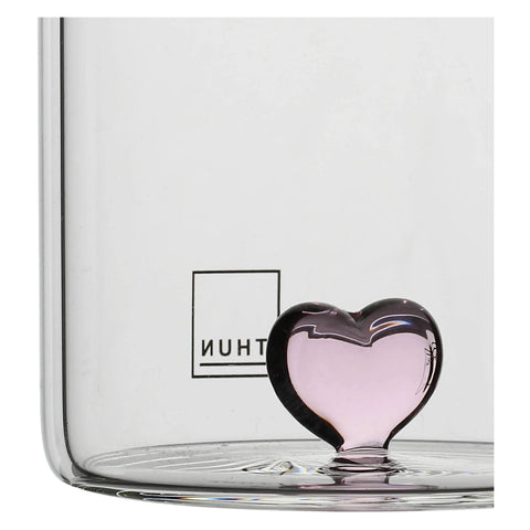 Set 2 bicchierini in vetro con cuore