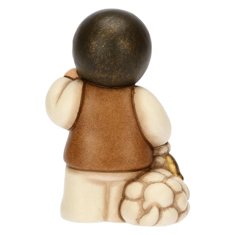 Bimbo con lanterna in ceramica BIANCO