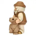 Pastore con cane Bianco in ceramica Presepe Classico Thun