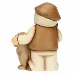 Pastore con cane Bianco in ceramica Presepe Classico Thun