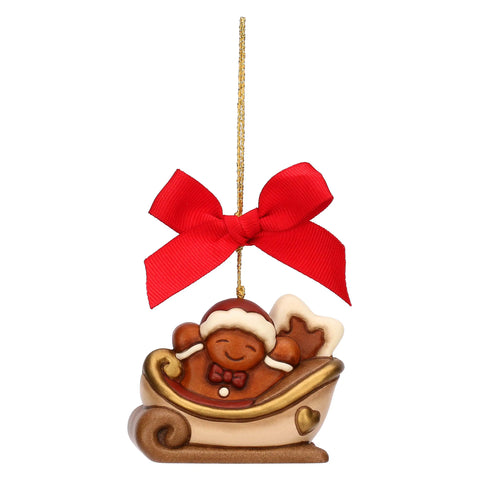 Addobbo natalizio slitta componibile in ceramica, grande