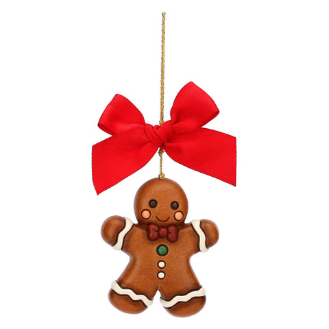 Addobbo natalizio omino pan di zenzero Pepi in ceramica, grande