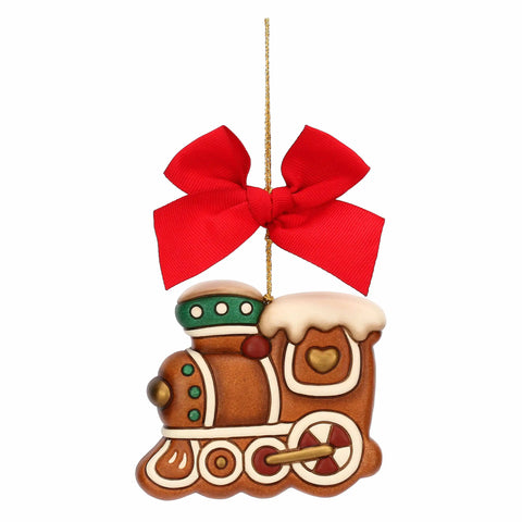 Addobbo natalizio trenino in ceramica, maxi