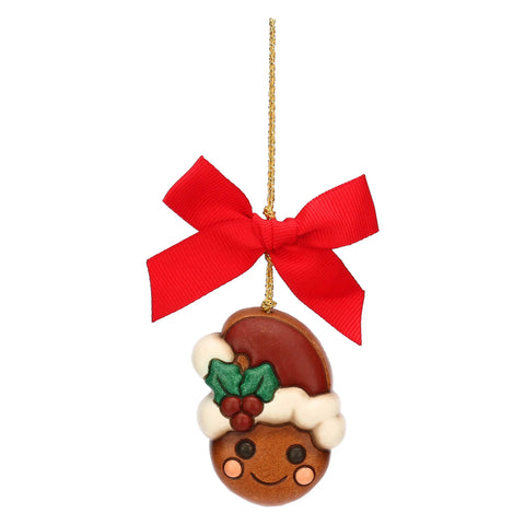 Addobbo natalizio testa omino pan di zenzero Pepi in ceramica, piccolo