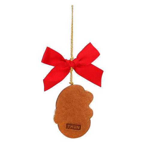 Addobbo natalizio testa omino pan di zenzero Pepi in ceramica, piccolo