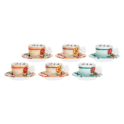 Conf. 6 tazzine in porcellana Codette