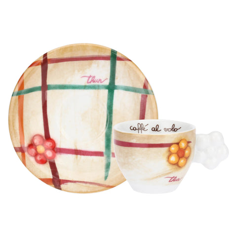 Conf. 6 tazzine in porcellana Codette