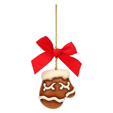 Addobbo natalizio guanto in ceramica, piccolo