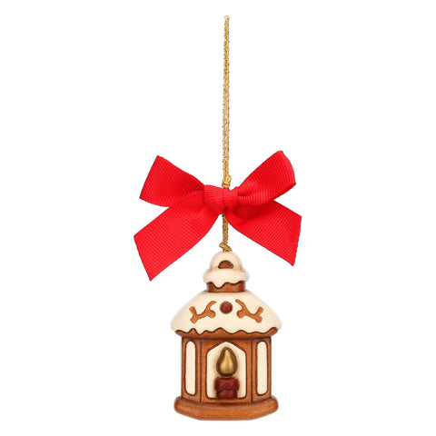 Addobbo natalizio lanterna in ceramica, piccolo