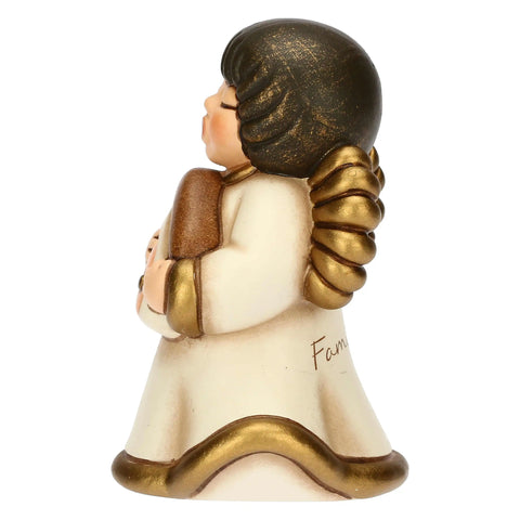 Angelo custode "Famiglia" in ceramica