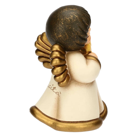 Angelo custode "Felicità" in ceramica