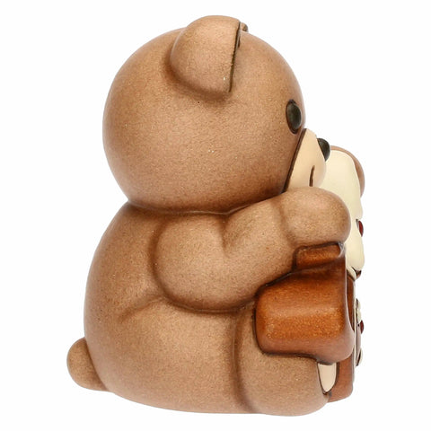 Teddy Buon Anno 2026 in ceramica bruno