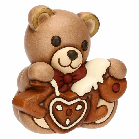 Teddy Buon Anno 2026 in ceramica bruno