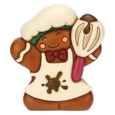 Omino di pan di zenzero Pepi chef in ceramica, medio