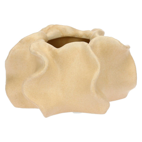 Coprivaso in ceramica Mare da amare beige, piccolo
