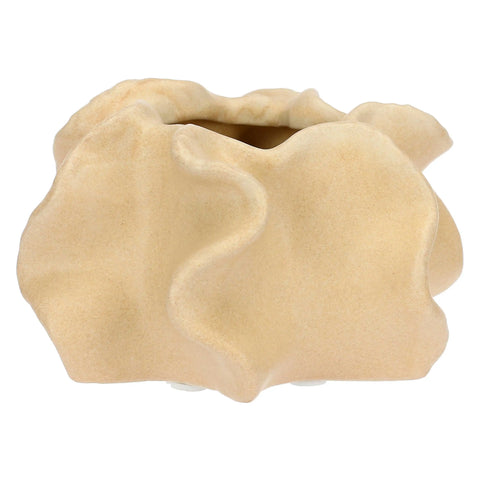 Coprivaso in ceramica Mare da amare beige, piccolo