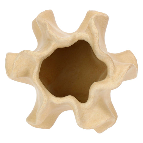 Coprivaso in ceramica Mare da amare beige, piccolo