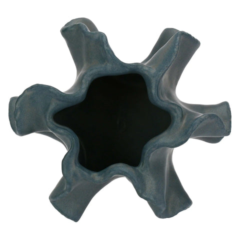 Coprivaso in ceramica Mare da amare blu, medio