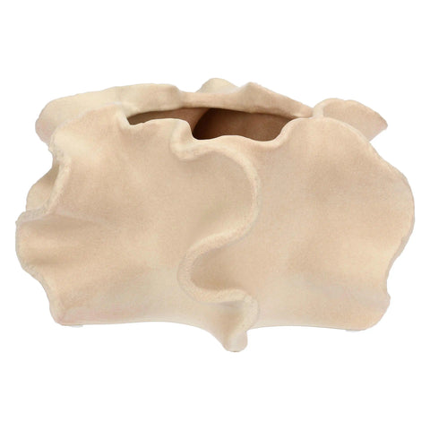 Coprivaso bianco in ceramica a tema mare