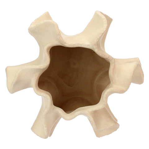 Coprivaso bianco in ceramica a tema mare