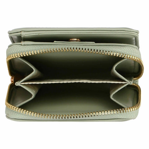 Portafoglio in ecopelle piccolo, verde