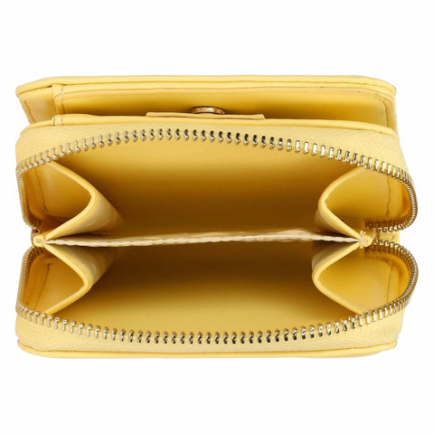 Portafoglio in ecopelle piccolo, giallo Linea Sempre con me