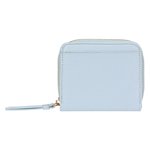 Portafoglio in ecopelle piccolo, azzurro