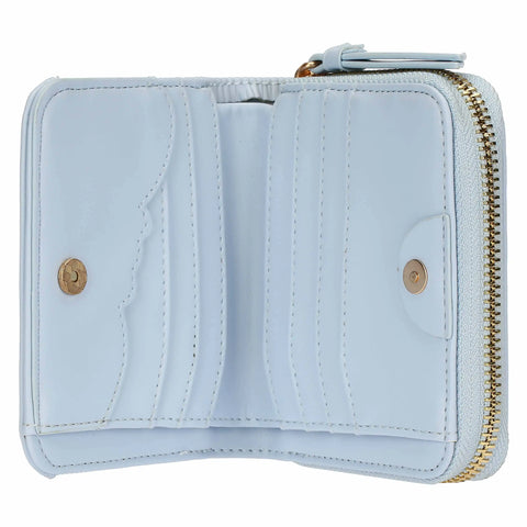 Portafoglio in ecopelle piccolo, azzurro