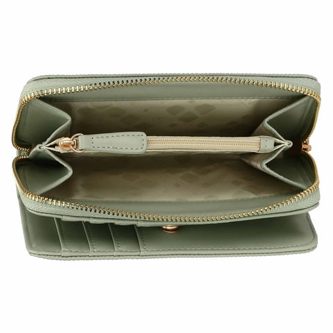 Portafoglio in ecopelle medio, verde Linea Sempre con me