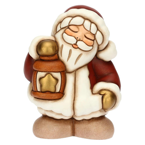Babbo Natale con lanterna in ceramica, piccolo