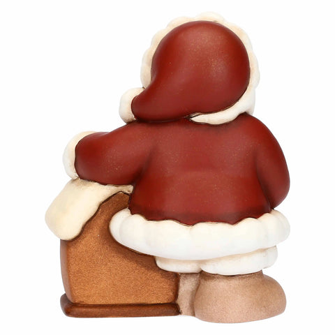 Babbo Natale con cassetta delle lettere in ceramica, medio
