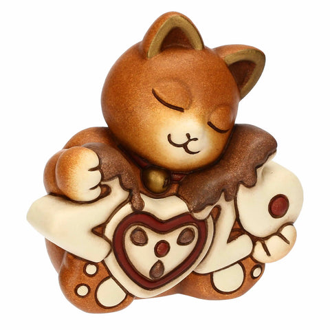 Gatto Momi Buon Anno 2026 in ceramica