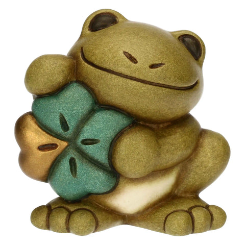 Mini rana Franky portafortuna in ceramica