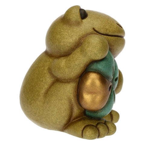 Mini rana Franky portafortuna in ceramica