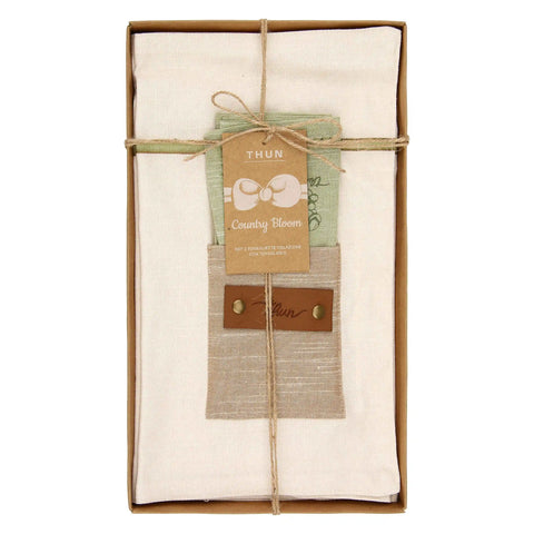 Set 2 tovagliette con tasca e tovagliolo Country Bloom Thun