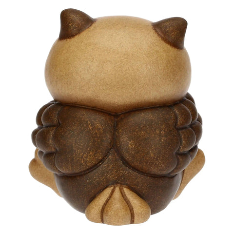 Mini gufo Lucky portafortuna in ceramica