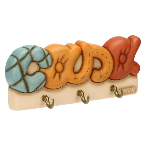 Appendichiavi 3 ganci in ceramica Plumé