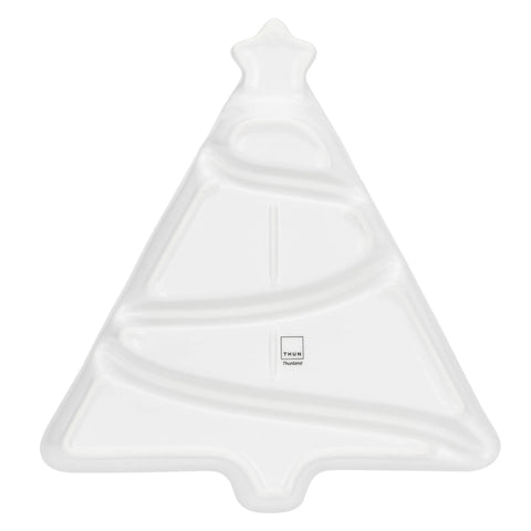 Antipastiera a forma di albero di Natale in porcellana Thunland