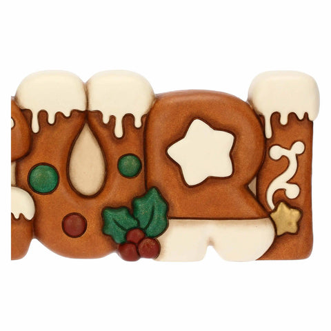 Scritta "Auguri" in ceramica