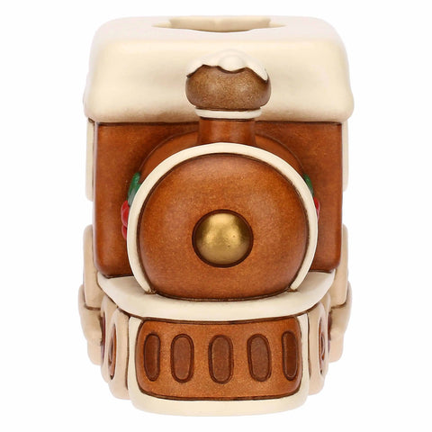 Porta tea-light locomotiva in ceramica