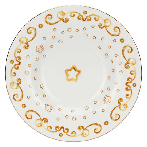 Piattino tondo in porcellana con candela Thunland