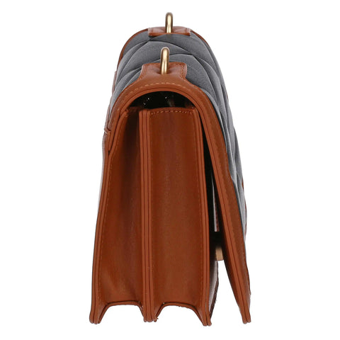 Borsa trapuntata in ecopelle, media Thun